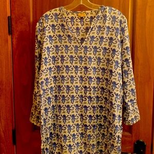 Roberta Roller Rabbit Tunic/Coverup Sz L